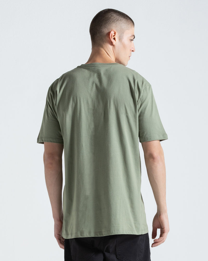 Camiseta Regular Volcom Stone Blanks Verde Claro