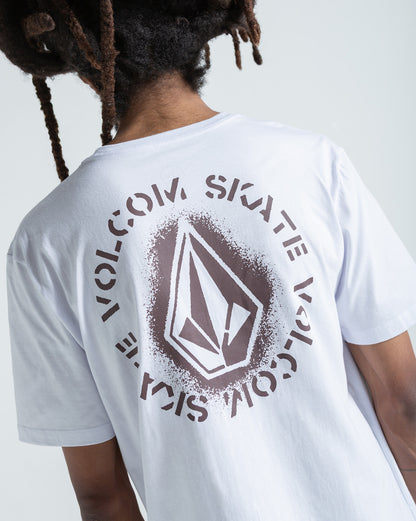 Camiseta Regular Volcom Skidder Branca