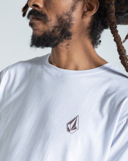 Camiseta Regular Volcom Skidder Branca