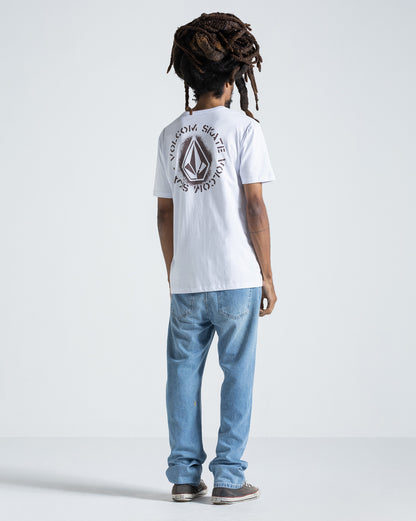 Camiseta Regular Volcom Skidder Branca