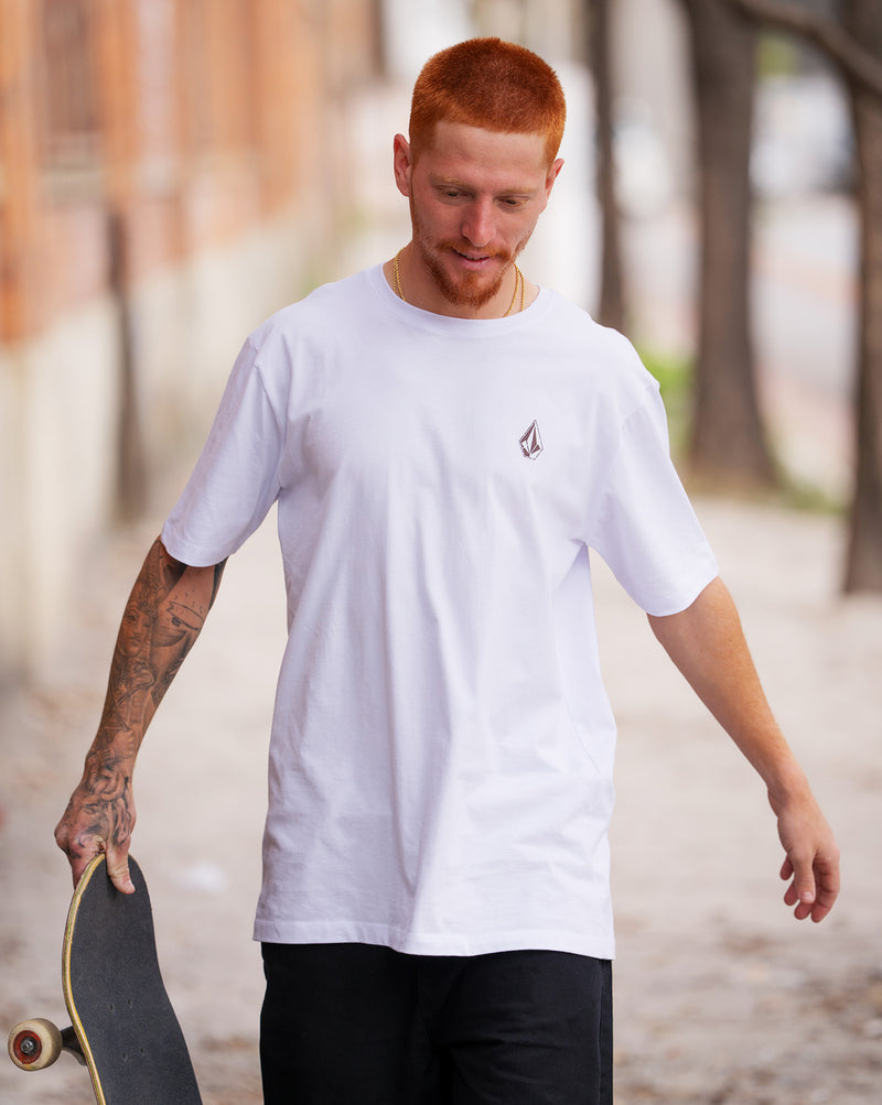 Camiseta Regular Volcom Skidder Branca