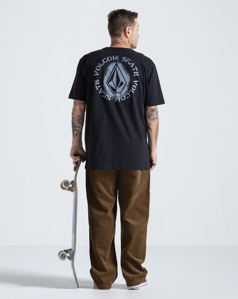 Camiseta Regular Volcom Skidder Preta