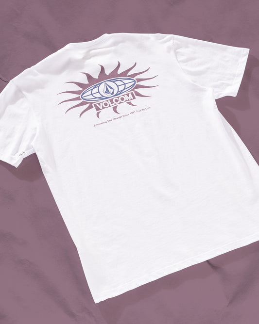 Camiseta Regular Volcom Sunlog Branca