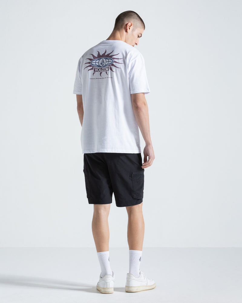 Camiseta Regular Volcom Sunlog Branca