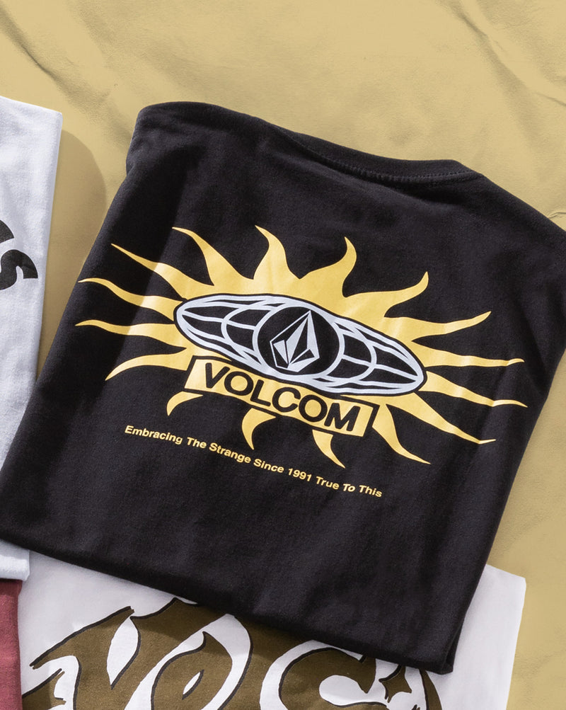 Camiseta Regular Volcom Sunlog Preta