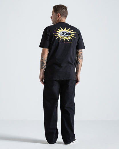 Camiseta Regular Volcom Sunlog Preta
