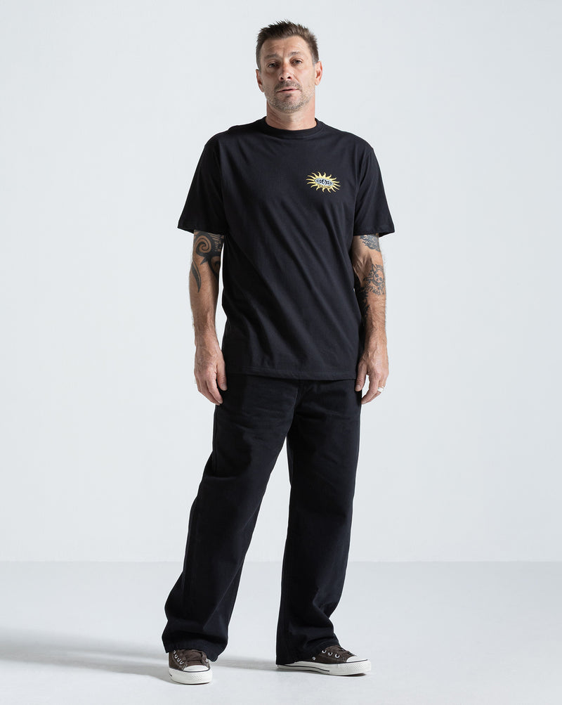 Camiseta Regular Volcom Sunlog Preta