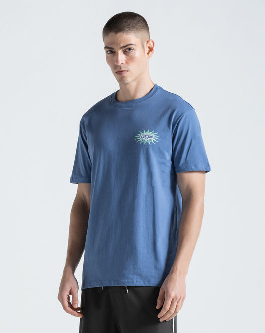 Camiseta Regular Volcom Sunlog Azul Escuro