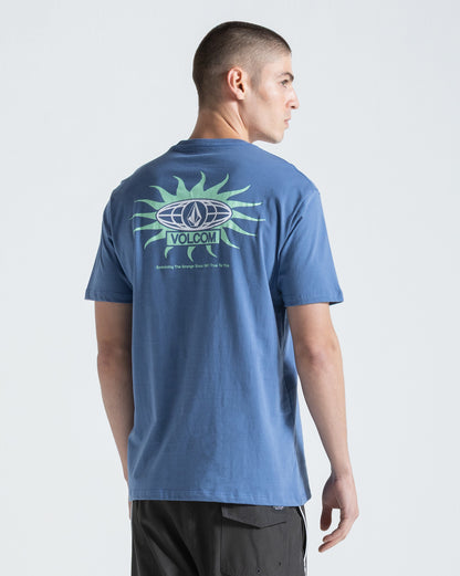 Camiseta Regular Volcom Sunlog Azul Escuro