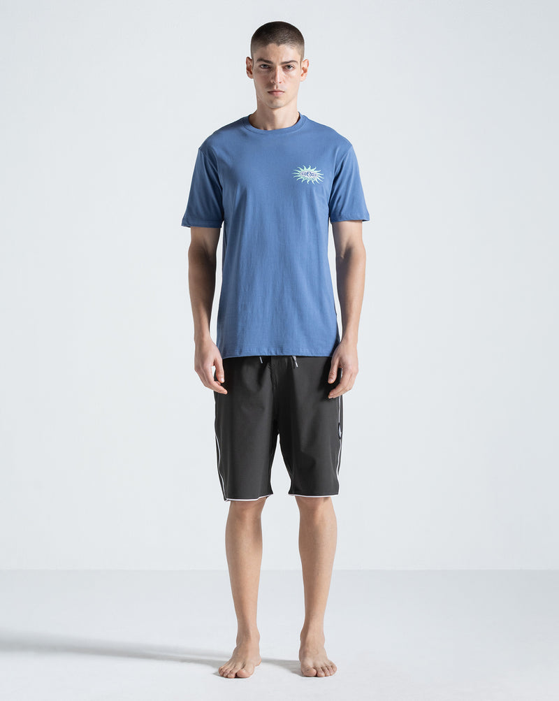 Camiseta Regular Volcom Sunlog Azul Escuro