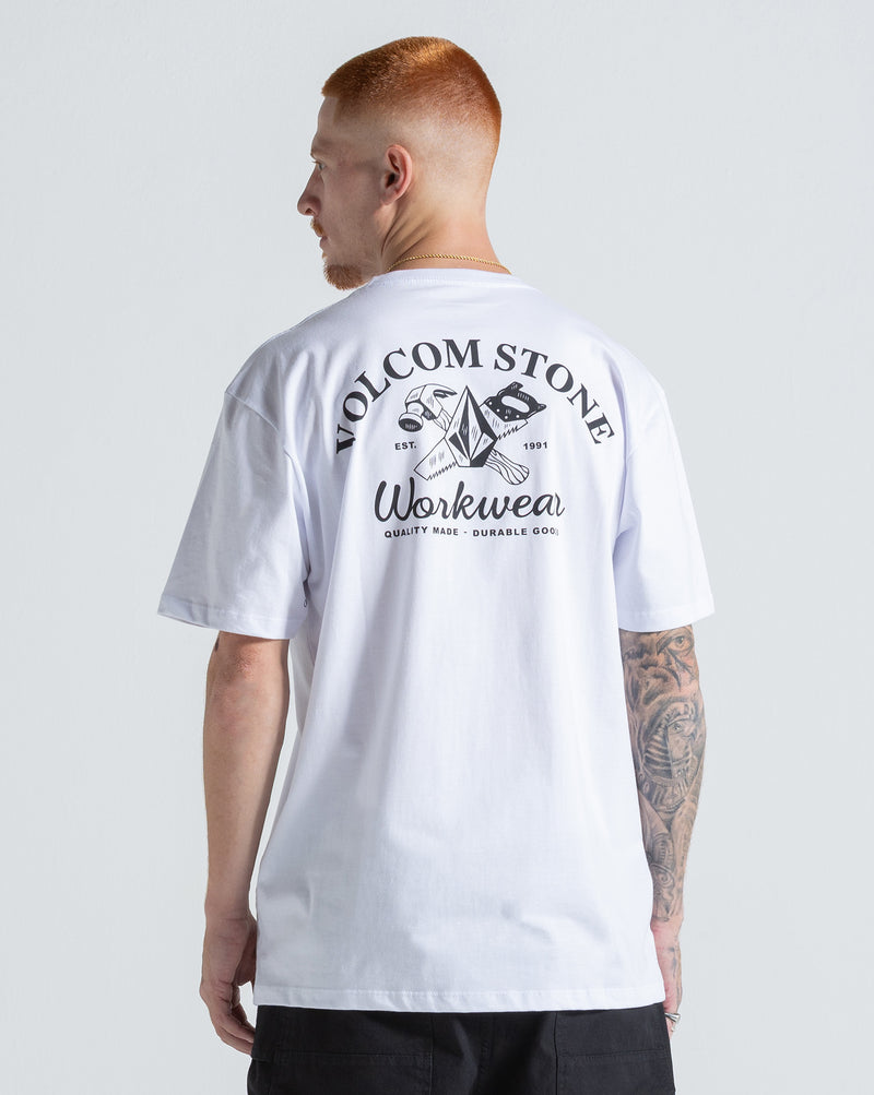 Camiseta Regular Volcom Cross Cut Branca