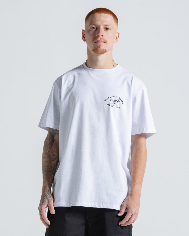 Camiseta Regular Volcom Cross Cut Branca