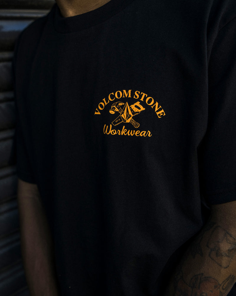 Camiseta Regular Volcom Cross Cut Preta