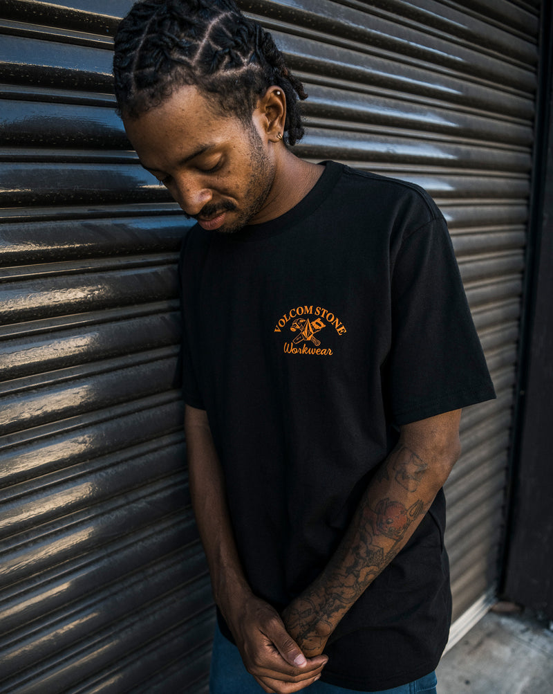 Camiseta Regular Volcom Cross Cut Preta