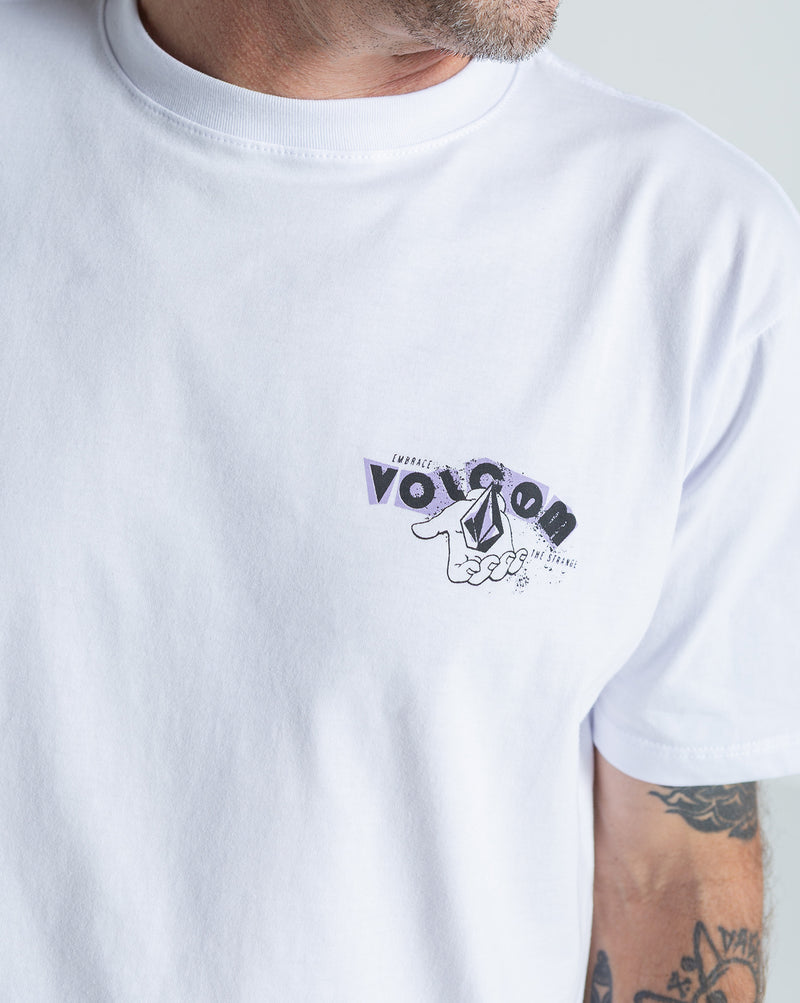 Camiseta Regular Volcom Stonyball Branca