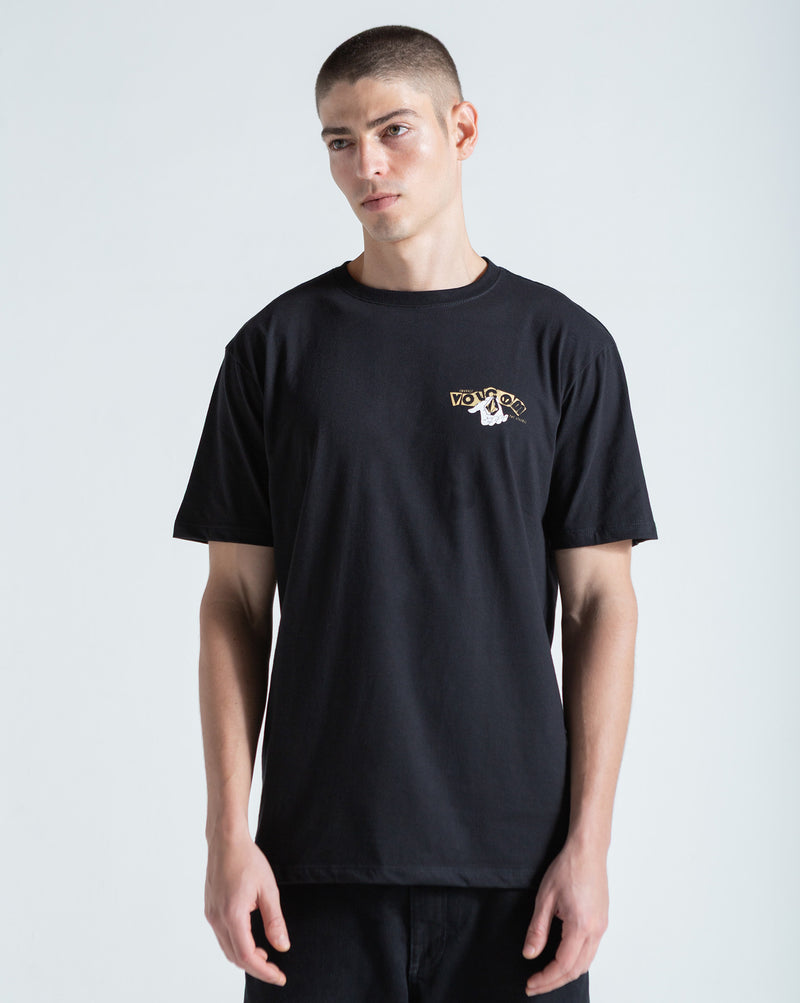 Camiseta Regular Volcom Stonyball Preta