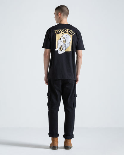 Camiseta Regular Volcom Stonyball Preta