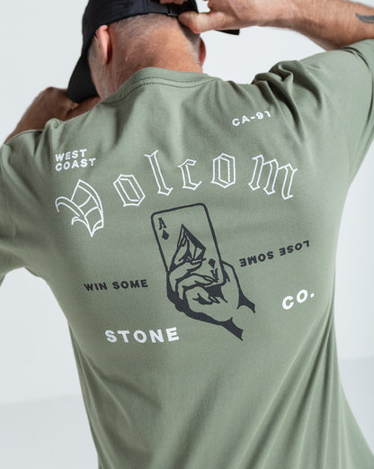 Camiseta Regular Volcom Winsome Verde Claro