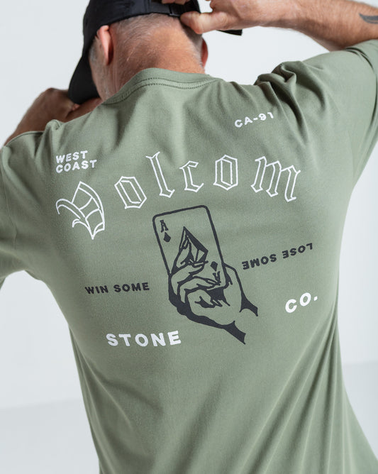 Camiseta Regular Volcom Winsome Verde Claro