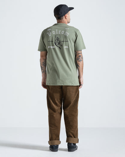 Camiseta Regular Volcom Winsome Verde Claro