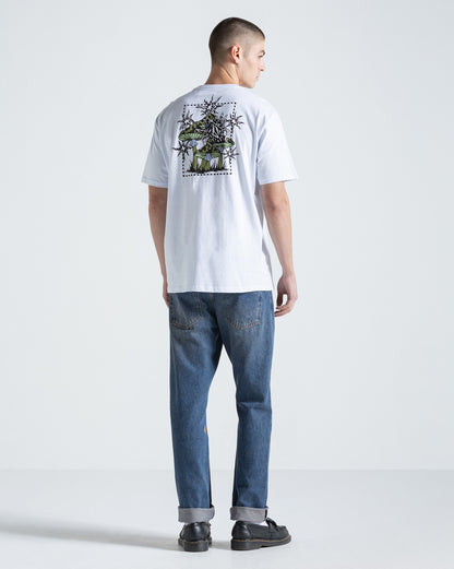 Camiseta Regular Volcom Round About Branca