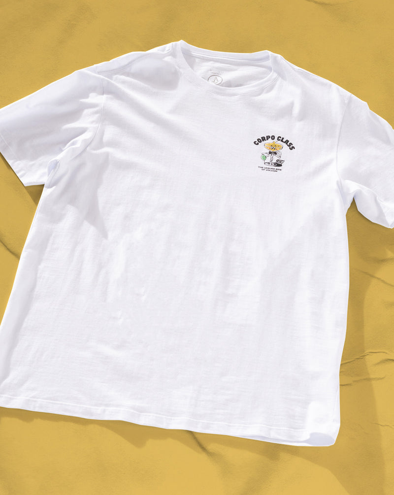 Camiseta Regular Volcom Corpo Class Branca