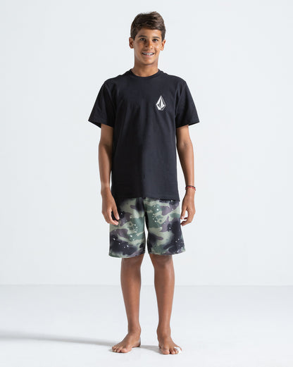 Camiseta Regular Volcom Iconic Preta