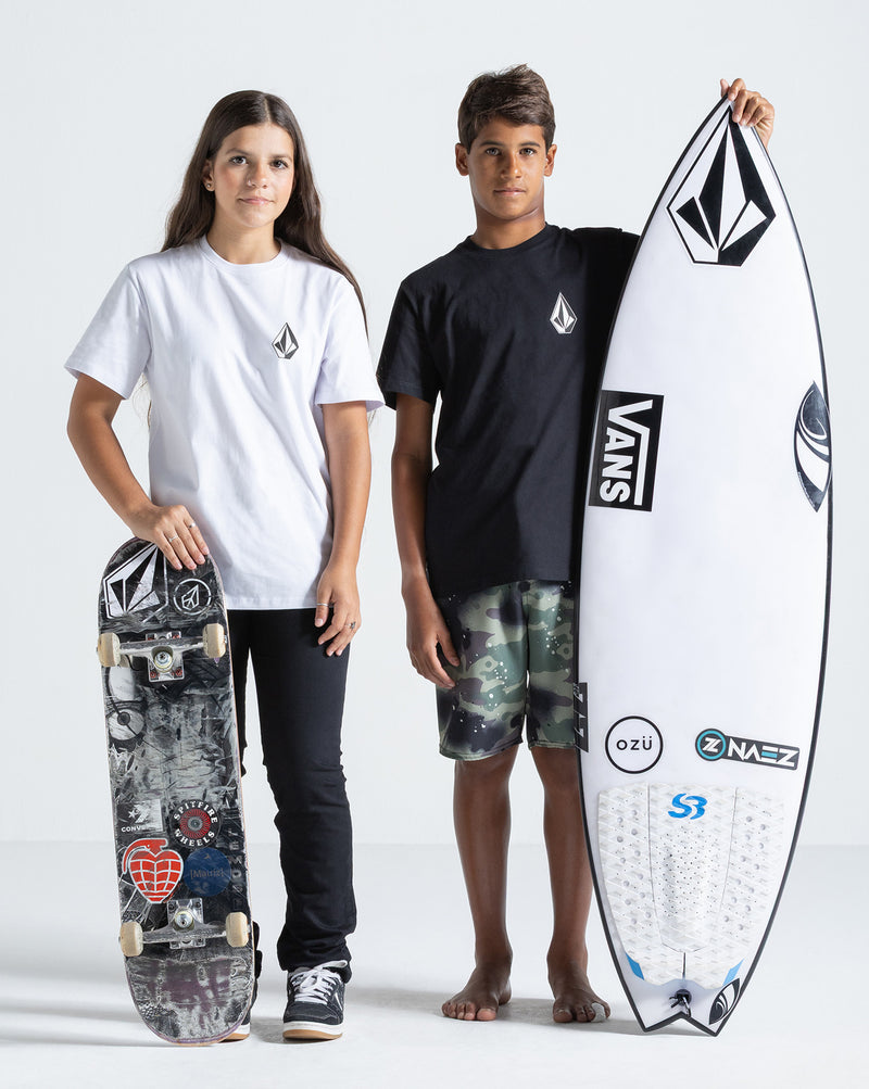 Camiseta Regular Volcom Iconic Preta