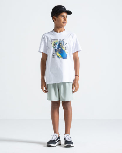 Camiseta Regular Volcom Cali Ripper Branca