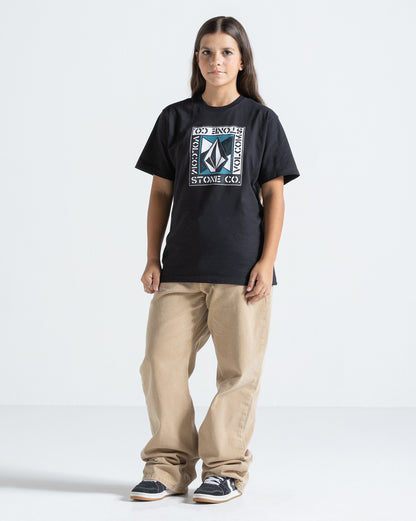 Camiseta Regular Volcom Angle Iron Classics Preta