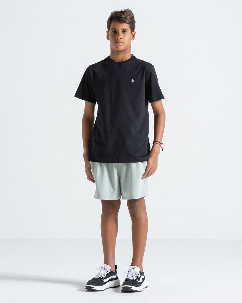 Camiseta Regular Volcom Stone Blanks Preta