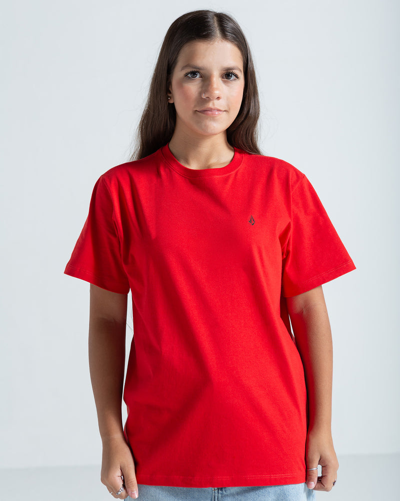 Camiseta Regular Volcom Stone Blanks Vermelha