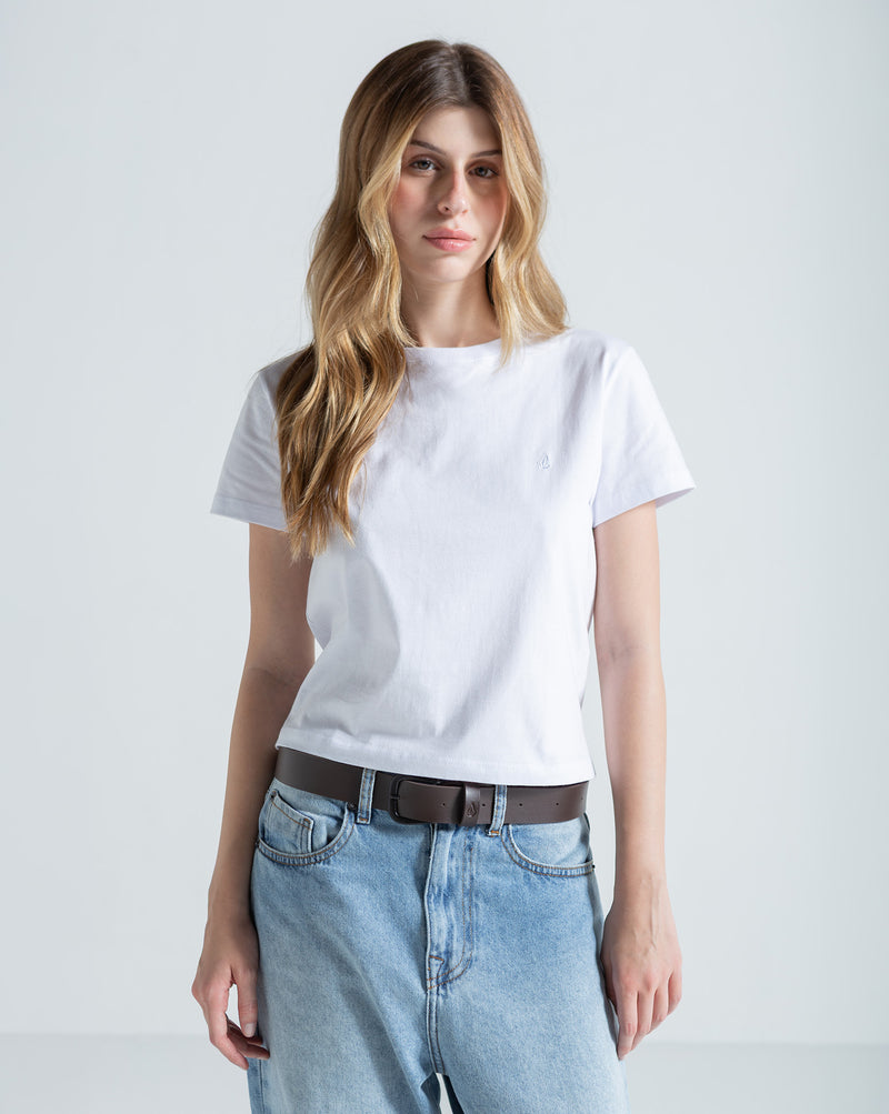 Camiseta Regular Volcom Stone Branca