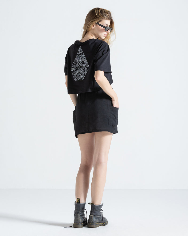 Camiseta Regular Volcom Slip Stone Preta