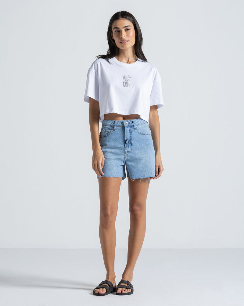 Camiseta Regular Volcom Sunny Diamond Branca