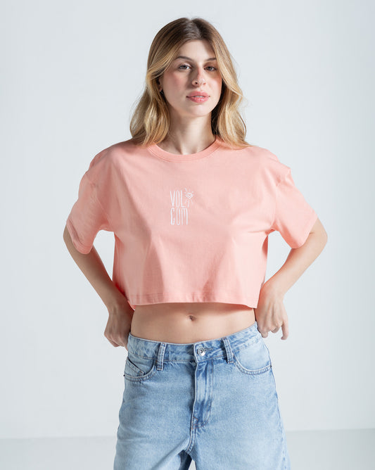 Camiseta Regular Volcom Sunny Diamond Rosa