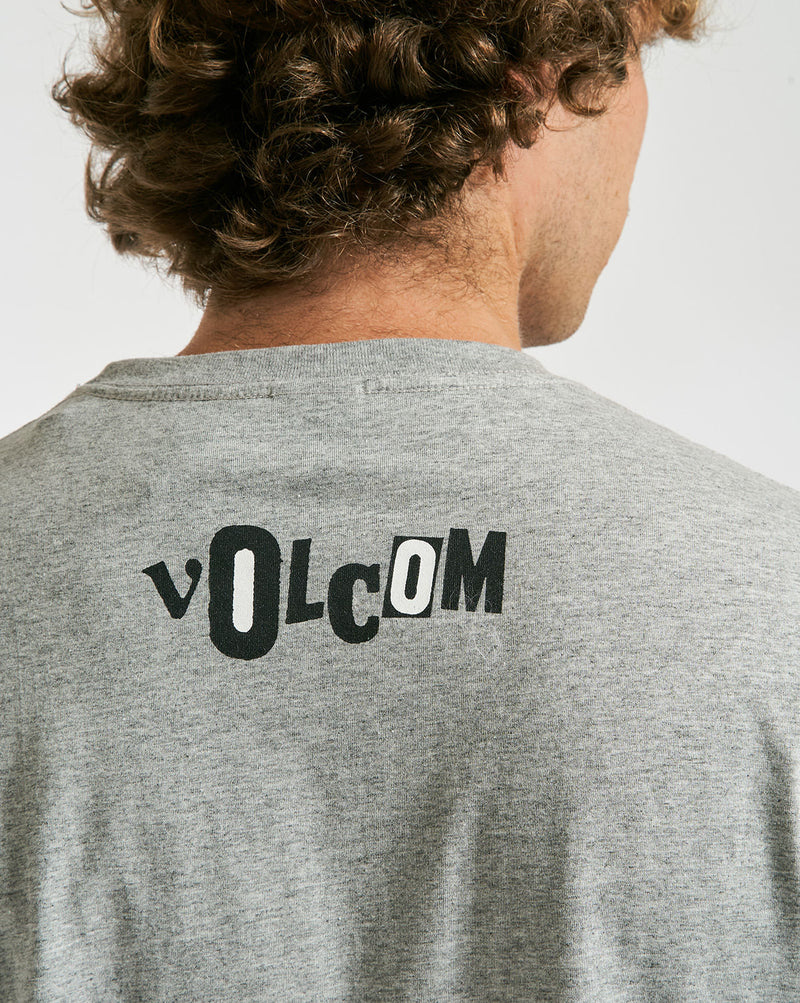 Camiseta Volcom Manga Longa Heritage Cinza
