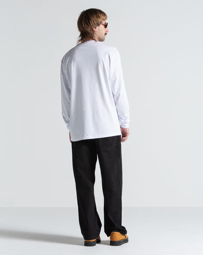 Camiseta Manga Longa Volcom Die By The Sword Branca