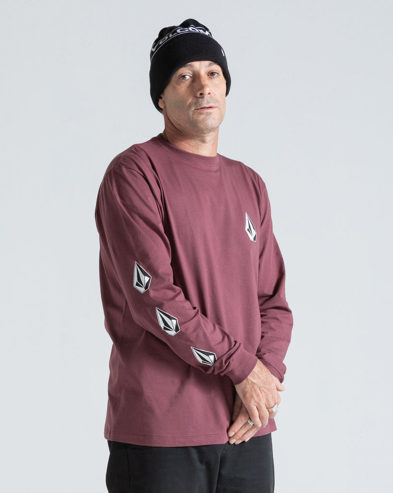 Camiseta Manga Longa Volcom Iconic Bordô