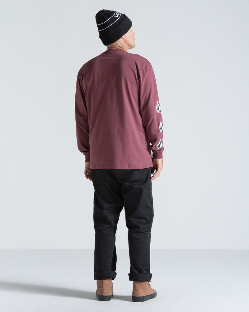 Camiseta Manga Longa Volcom Iconic Bordô