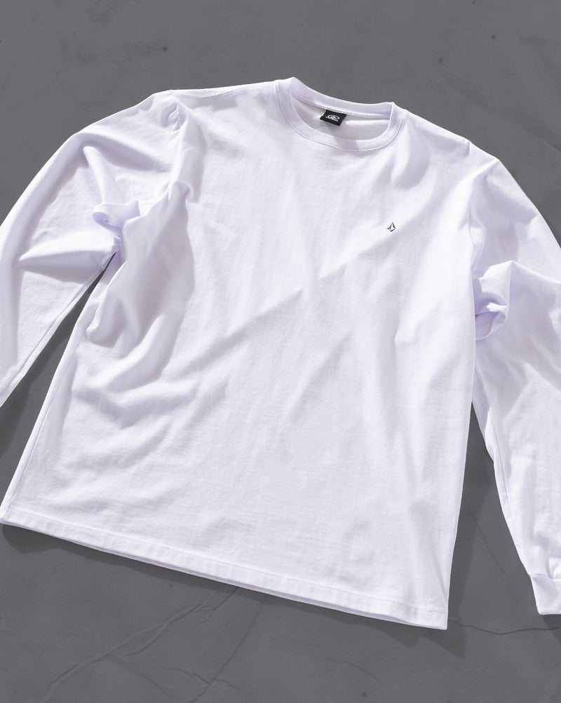 Camiseta Manga Longa Volcom Stone Blanks Branca