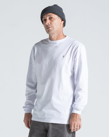 Camiseta Manga Longa Volcom Stone Blanks Branca