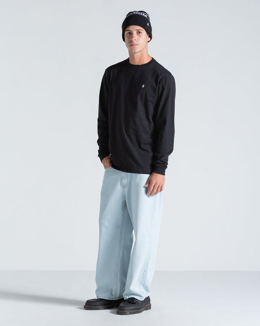 Camiseta Manga Longa Volcom Stone Blanks Preta