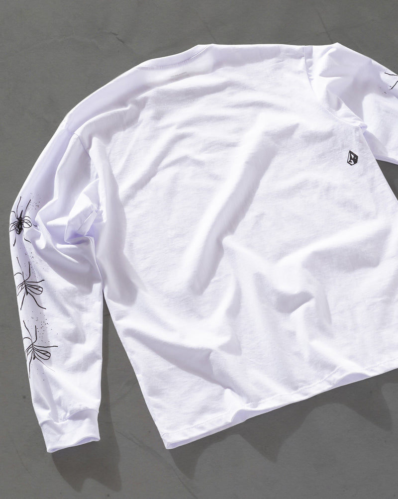 Camiseta Manga Longa Volcom FA x Alucinandinho Moskito Branca
