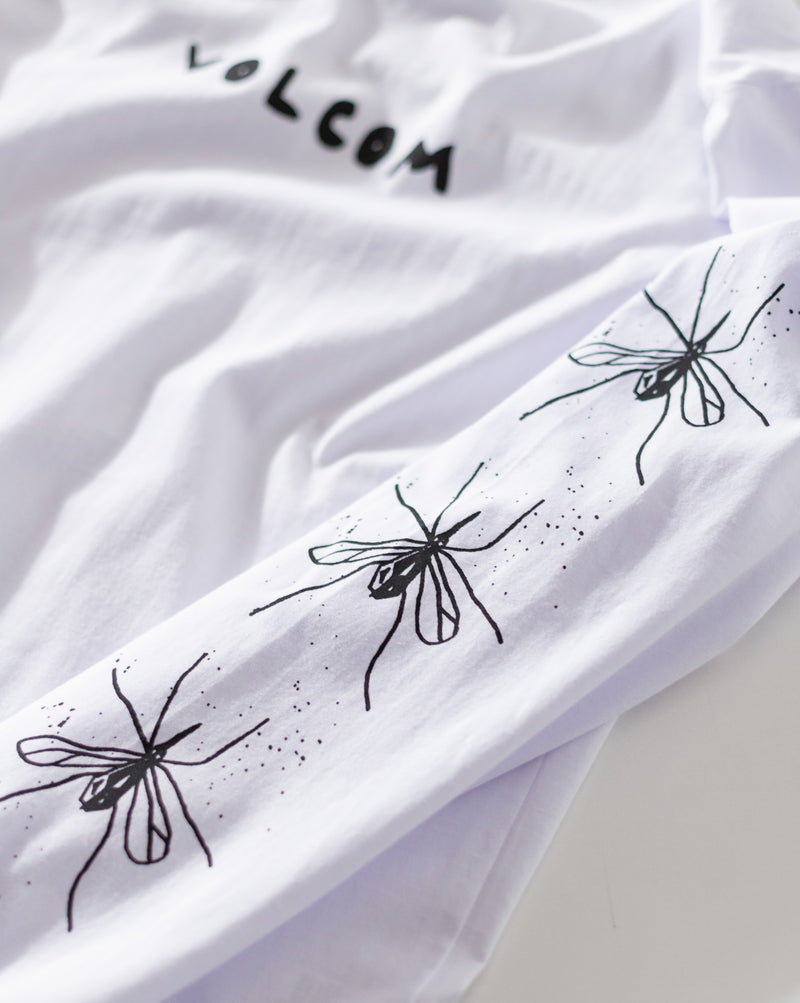 Camiseta Manga Longa Volcom FA x Alucinandinho Moskito Branca