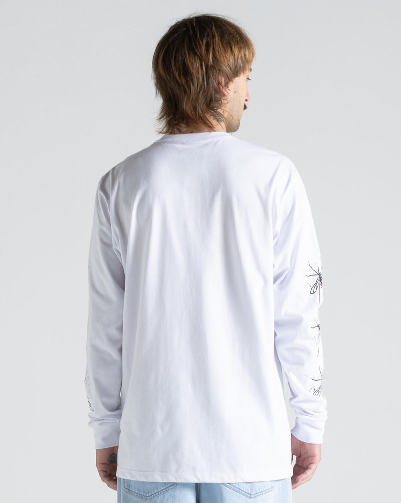 Camiseta Manga Longa Volcom FA x Alucinandinho Moskito Branca