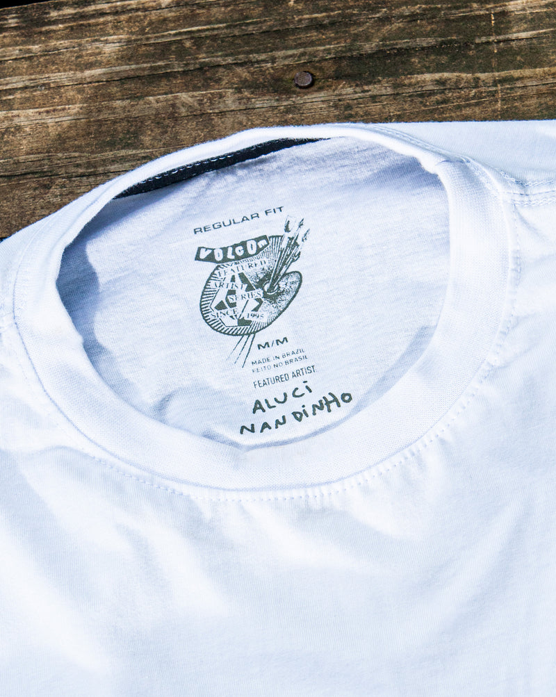 Camiseta Manga Longa Volcom FA x Alucinandinho Moskito Branca