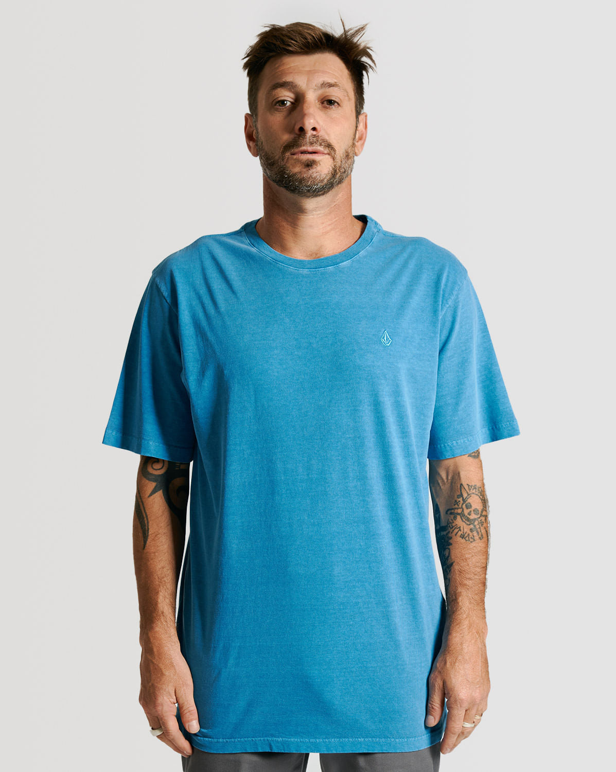 Camiseta Volcom Regular Solid Stone Azul