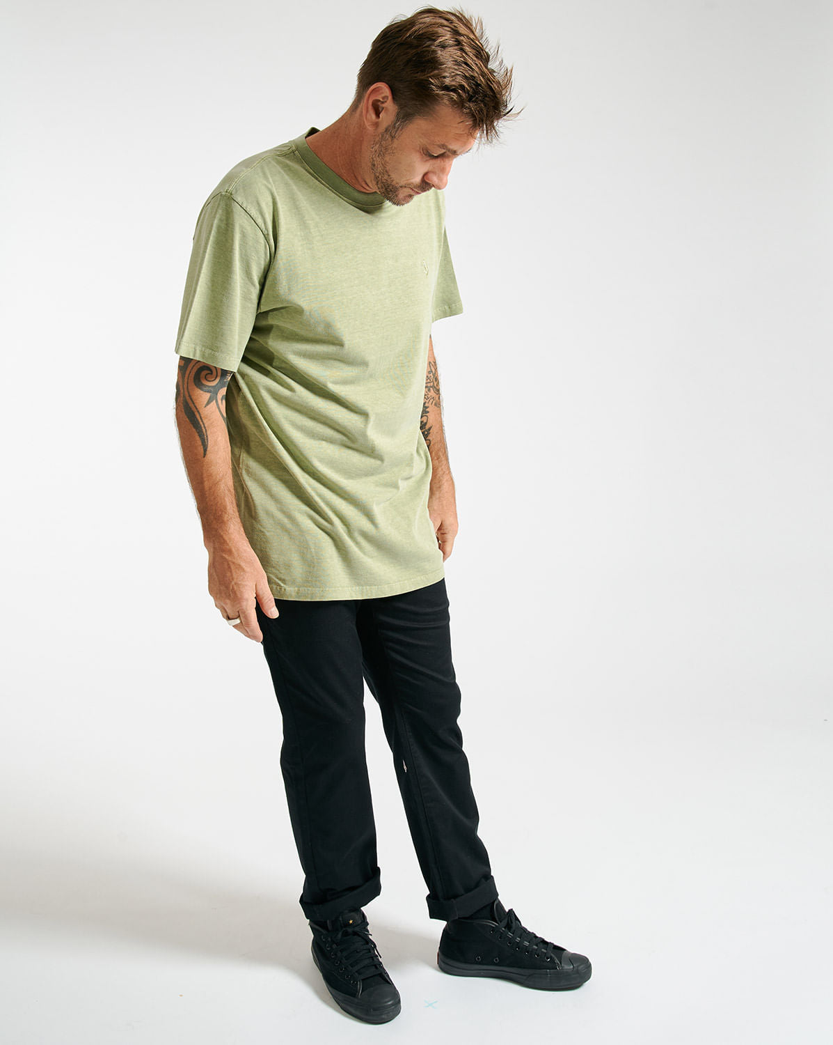 Camiseta Volcom Regular Solid Stone Verde