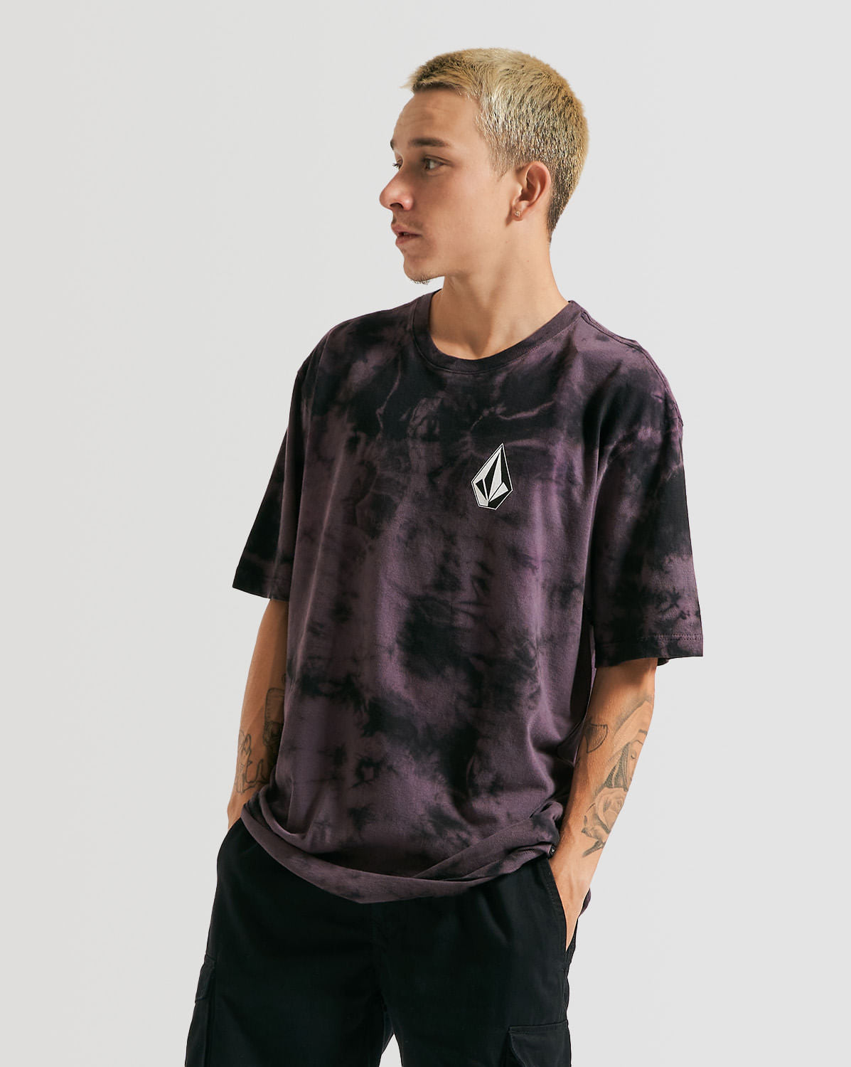 Camiseta Volcom Regular Iconic Stone Dye